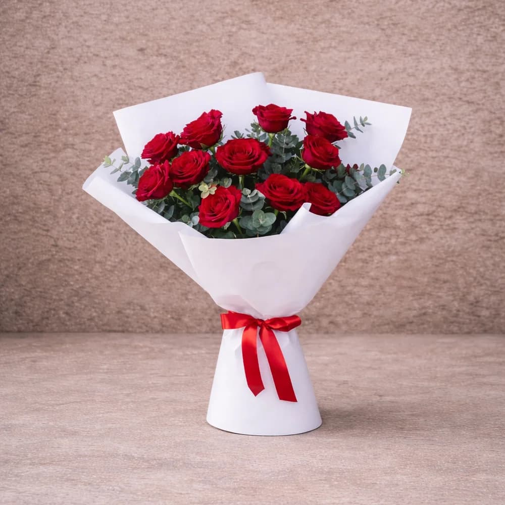 11'li Kırmızı Gül Buketi