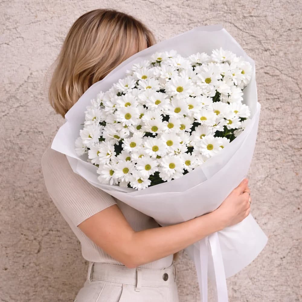 Beyaz İthal Papatyalar Buketi