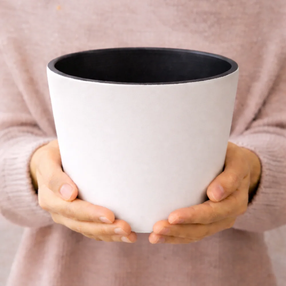 Beyaz Porselen Saksı (13cm) - 1