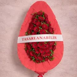 Kırmızı Gerbera Tek Katlı Çelenk - 2
