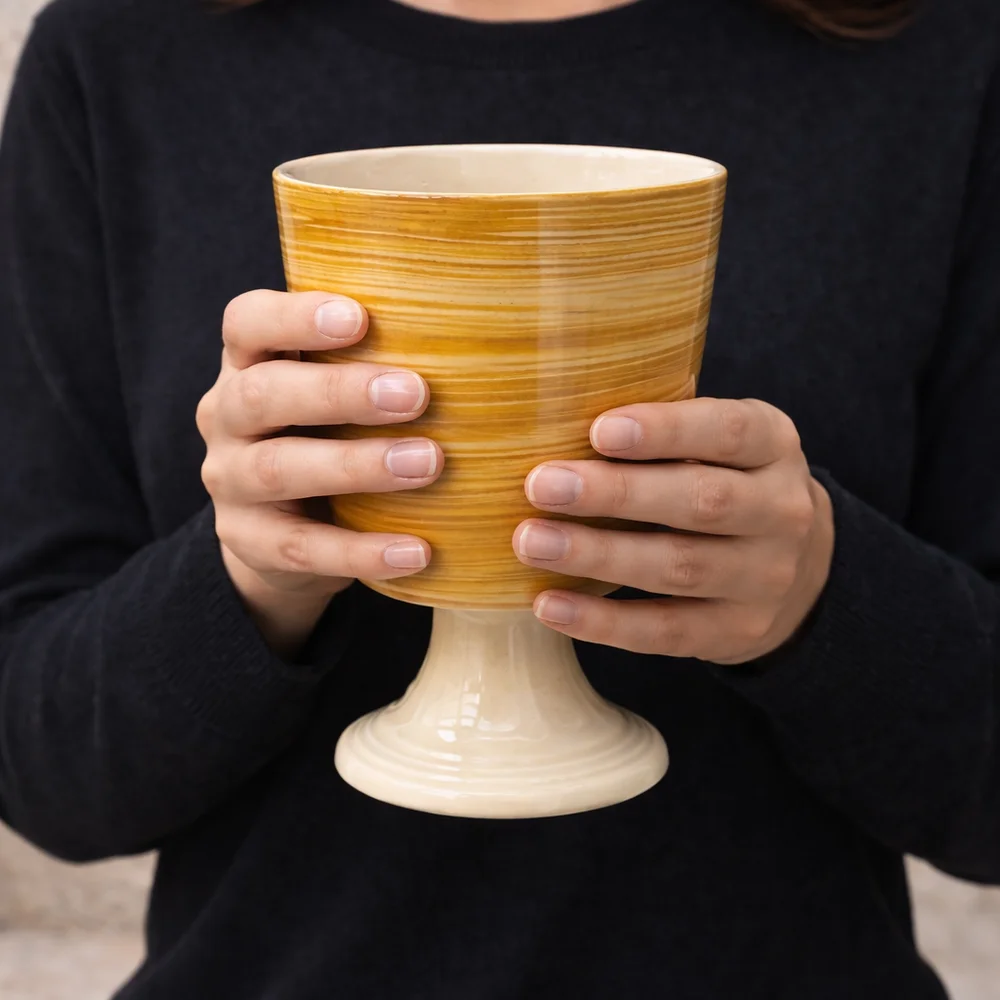 Kupa Porselen Saksı1 (20cm) - 1