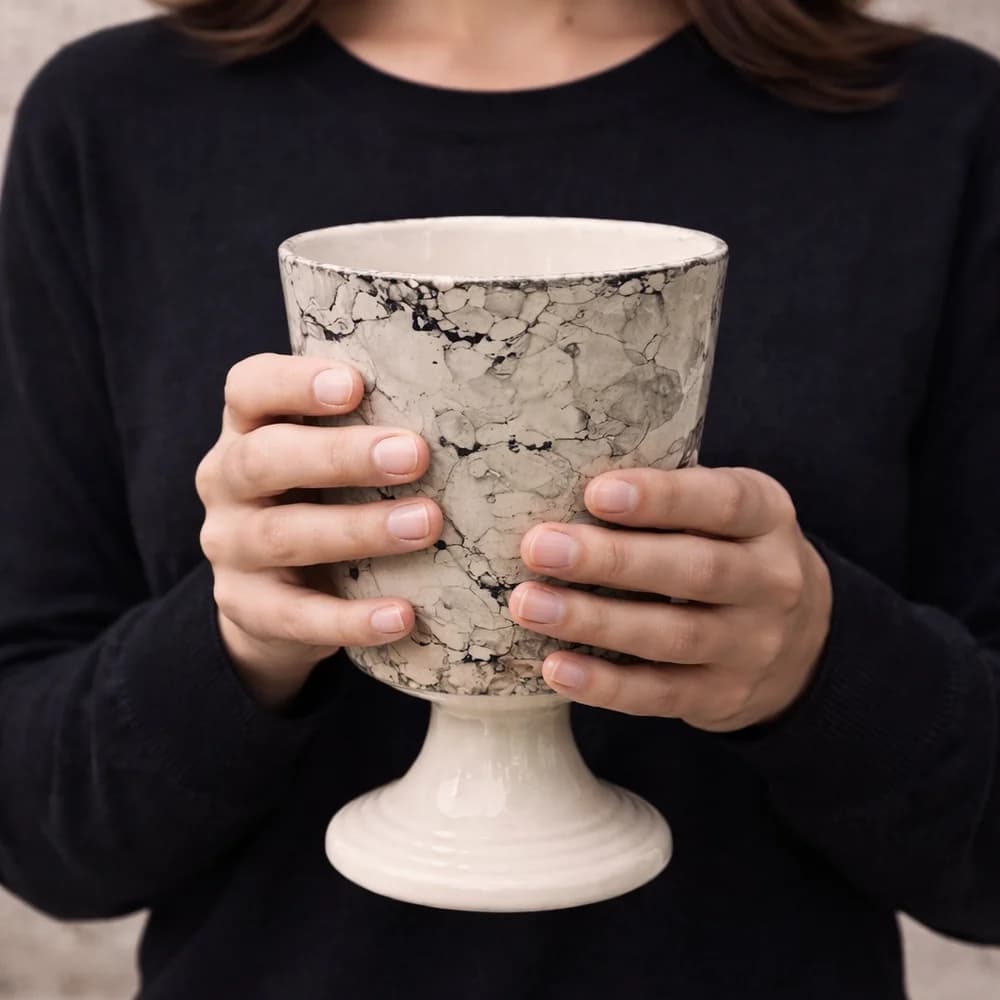 Kupa Porselen Saksı2 (20cm) - 1