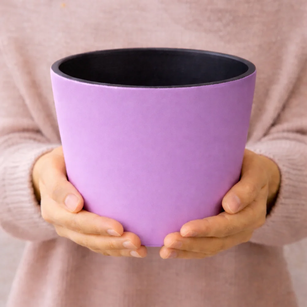 Mor Porselen Saksı (13cm) - 1