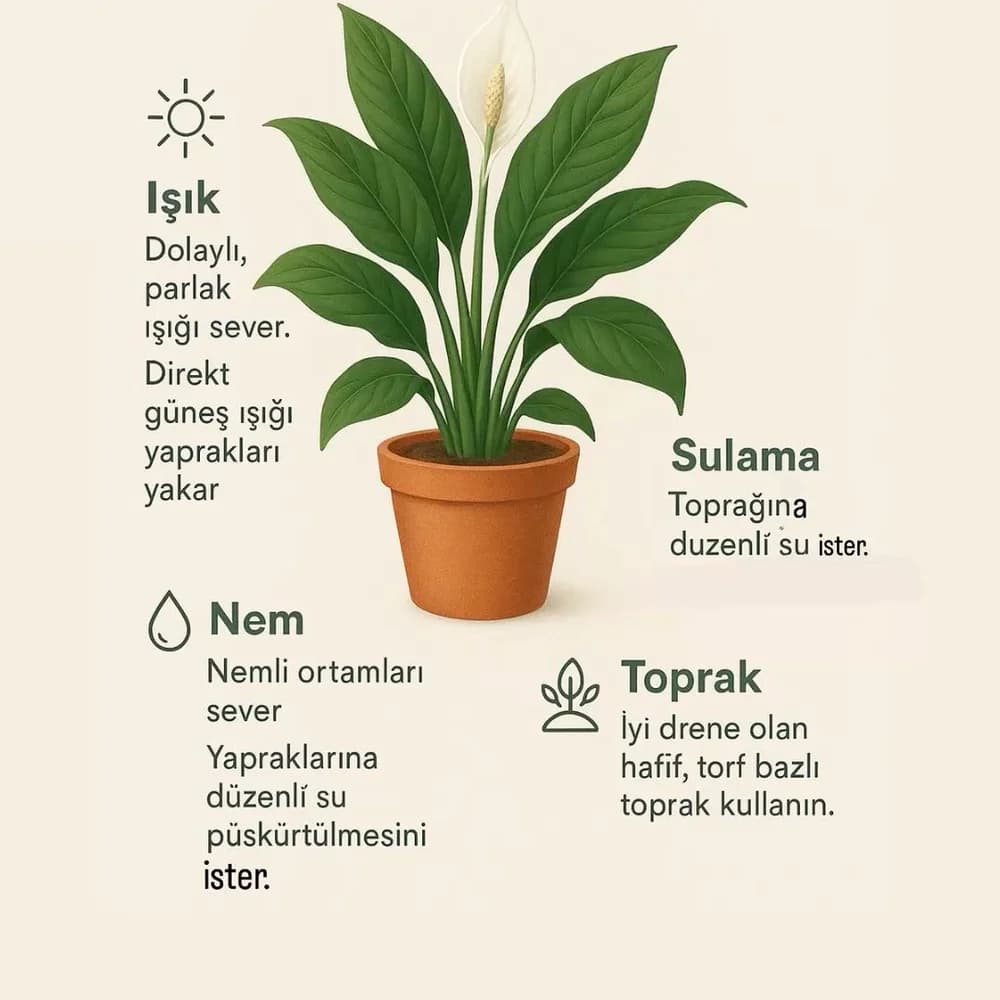 Spatifilyum Saksı Bitkisi - 2