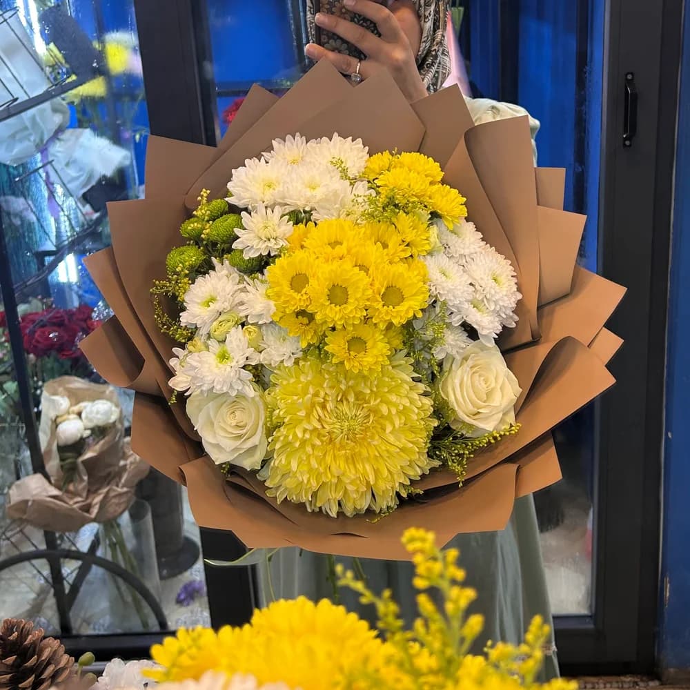 Anastasia and Yellow Flowers Bouquet
